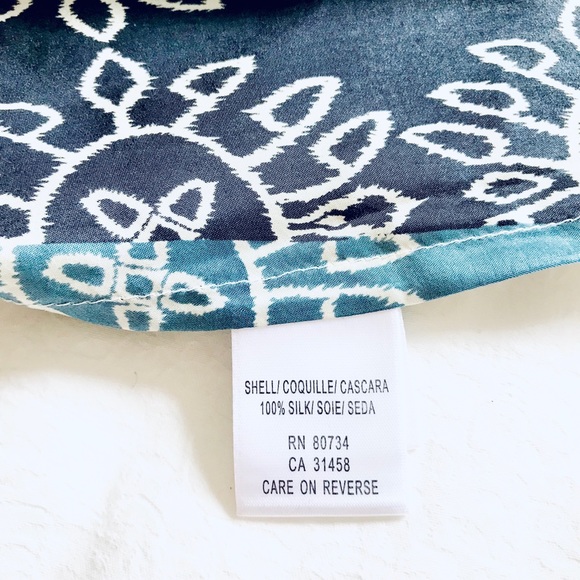 NWT BCBG Silk Navy Multicolor Boho Tank Top S - Picture 6 of 6